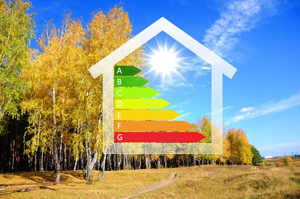 Colourful house against nature background — Stock Photo, Image