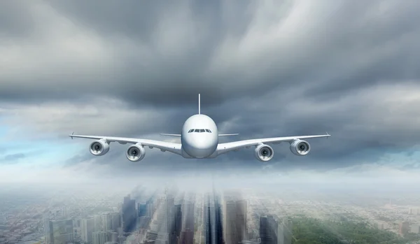 Large passenger airplane Stock Image