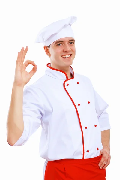 Cocinero joven preparando comida —  Fotos de Stock