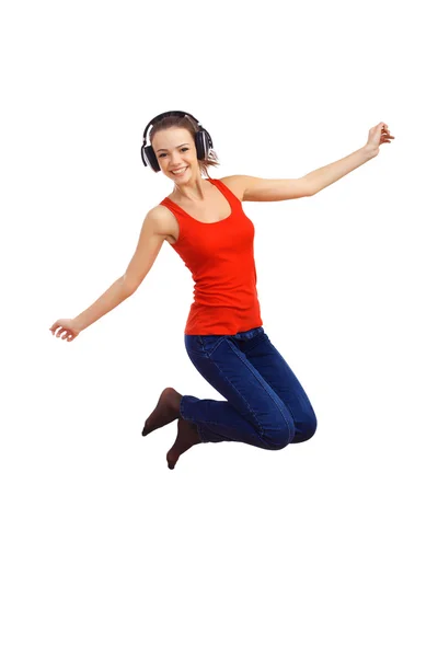 Gelukkig lachend meisje dansen — Stockfoto