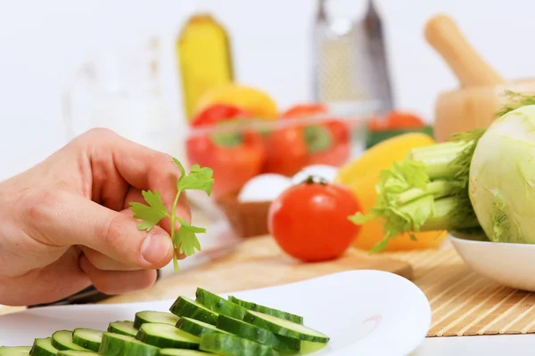 Fresh cut vegetables — Stock Photo, Image