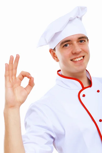 Cocinero joven preparando comida —  Fotos de Stock