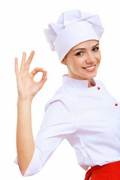 Young cook preparing food — Stock Photo, Image