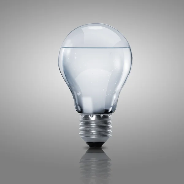 Electric light bulb with clean water — Stock Photo, Image