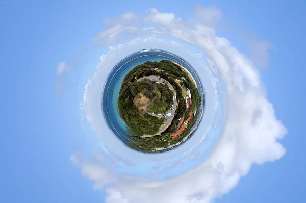 stock image Planet earth against sky background