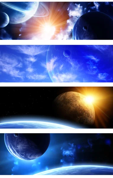 Colección de banners espaciales —  Fotos de Stock