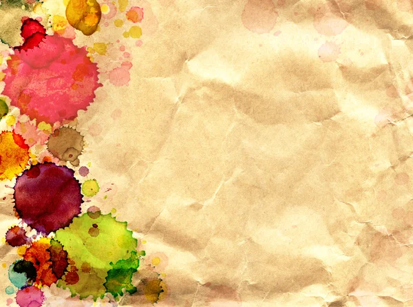 Textur gamla papper med fläckar av färg — Stockfoto