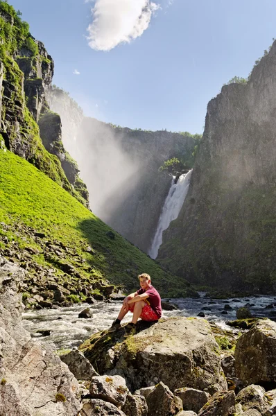 A cachoeira Voringsfossen . — Fotografia de Stock