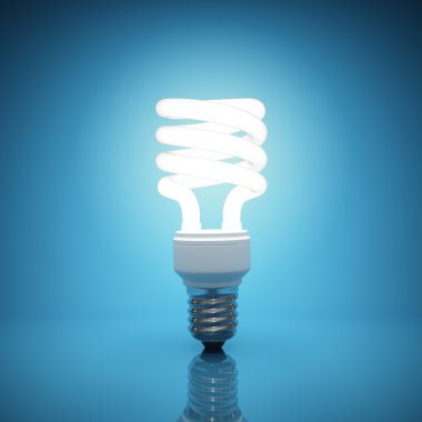 Illuminated light bulb clipart