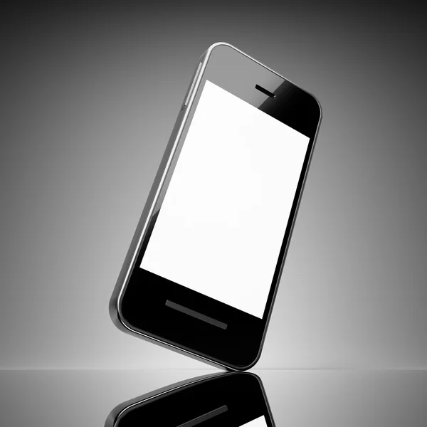 Černý chytrý telefon — Stock fotografie
