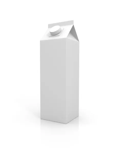 Envase de leche en blanco —  Fotos de Stock