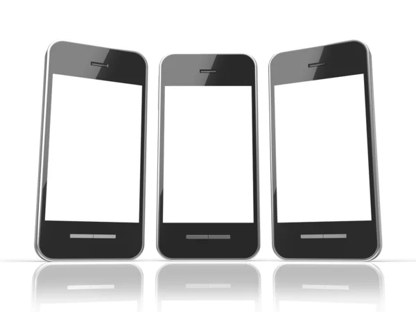 Svart smart telefon — Stockfoto