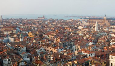 Venedik, İtalya, çan kulesi görünümünden Panoraması