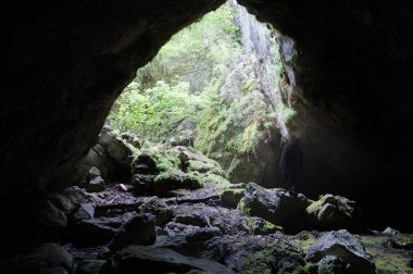 Discovering wild caves in Crimea mountains,Ukraine clipart