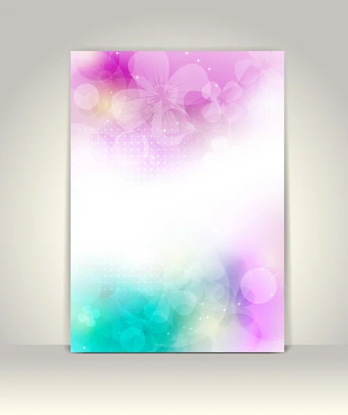 商业小册子模板，彩色摘要设计 — 图库矢量图片