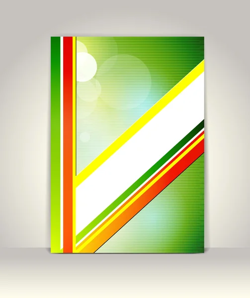 Zakelijke brochure template, abstract kleurrijk ontwerp — Stockvector