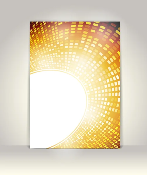 Modèle de conception de brochure d'affaires, fond de partie avec lueur — Image vectorielle