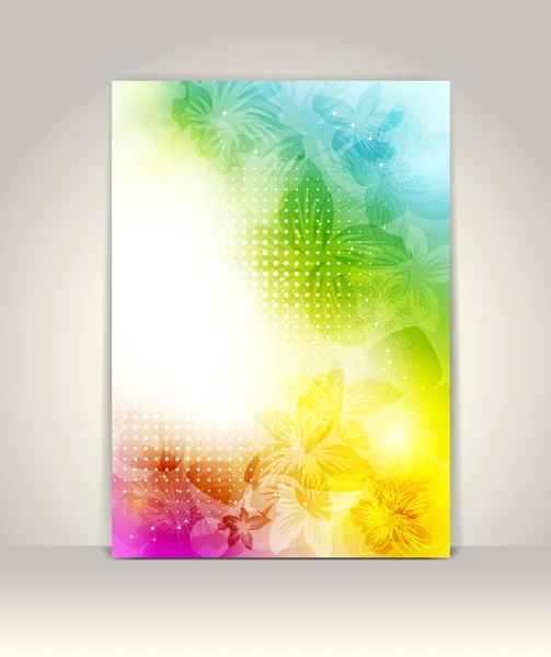 Üzleti brosúra sablon, absztrakt színes design — Stock Vector