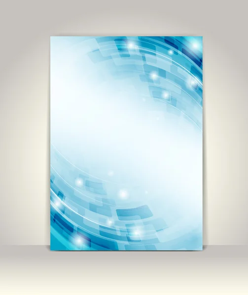 Business brochure sjabloon, abstracte technologieontwerp — Stockvector