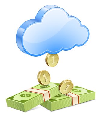 Money from the sky clipart