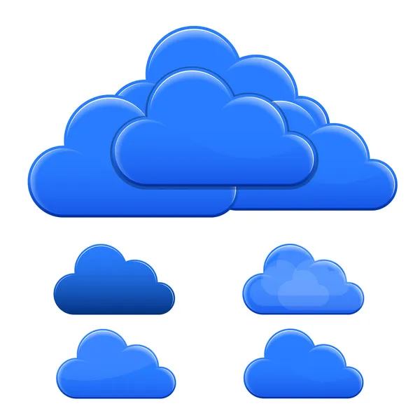 Blauwe wolken. vectorillustratie — Stockvector
