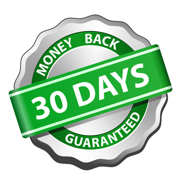 Money back guarantee label