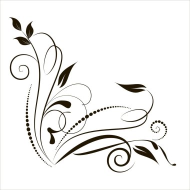 Decorative Branch - Element For Design In Vintage Style clipart