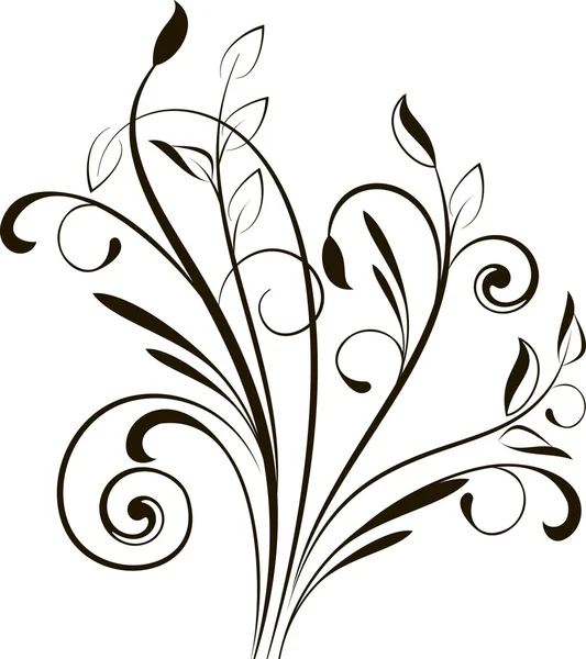 Branche décorative - élément pour le design dans un style vintage — Image vectorielle