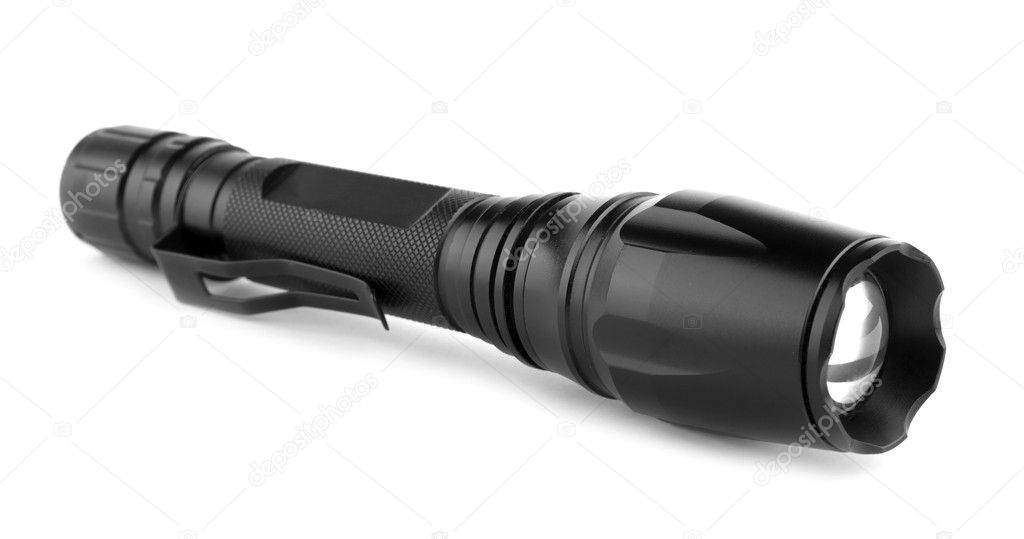 Aluminium black flashlight