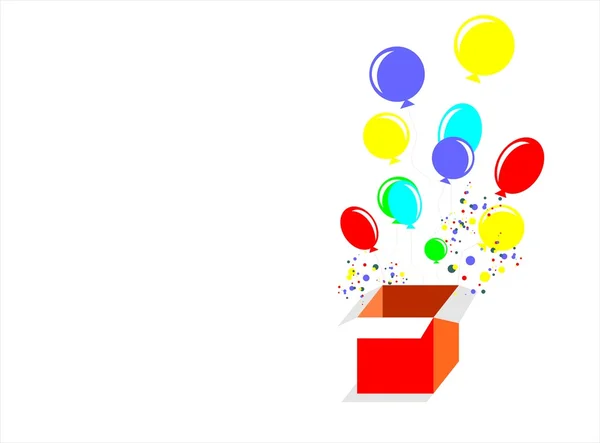 Vecteur de fond avec ballons multicolores — Image vectorielle