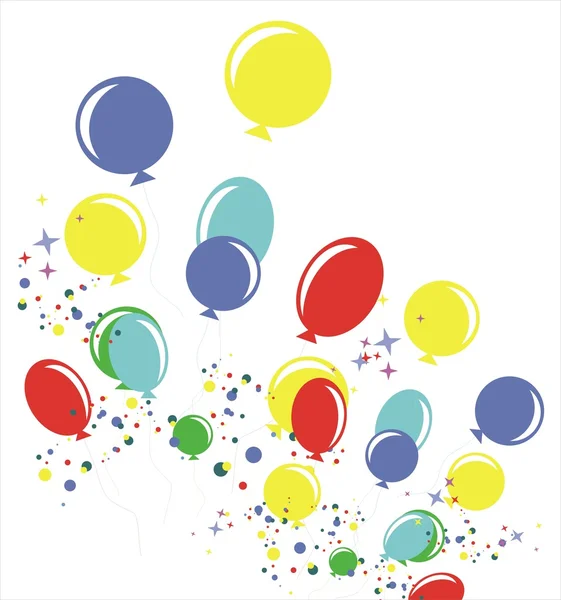 Векторний фон з різнокольоровими кульками — стоковий вектор