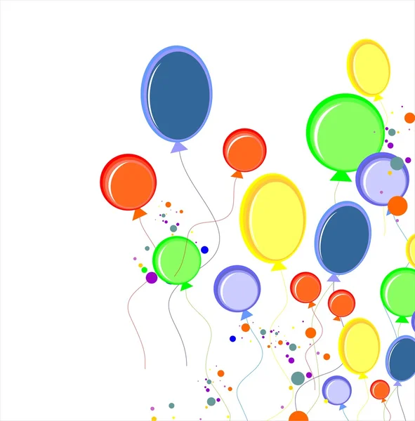 Vector de fondo con globos multicolores — Archivo Imágenes Vectoriales