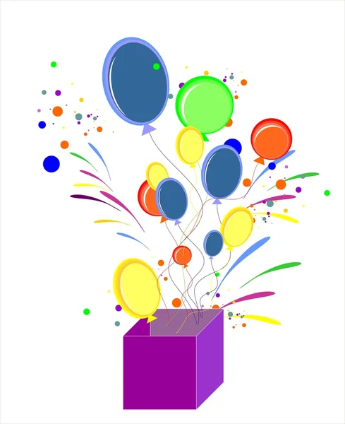 Vecteur de fond avec ballons multicolores — Image vectorielle