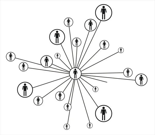 Human figures.Social concept — Stock Vector
