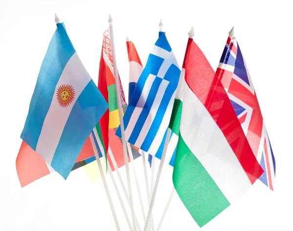 Raggruppamento di varie bandiere del mondo — Foto Stock