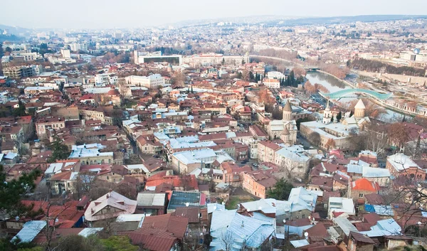 Panoramic view from Narikala Fortress. Tbilisi. Georgia. — Stock Photo, Image
