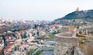 narikala kale panoramik manzara. Tiflis. Gürcistan.