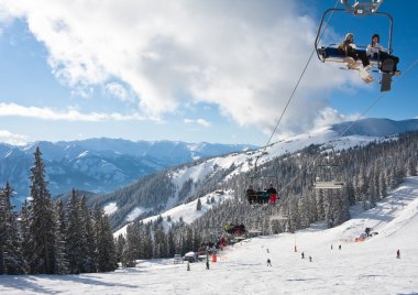 Ski resort zell am bakın. Avusturya