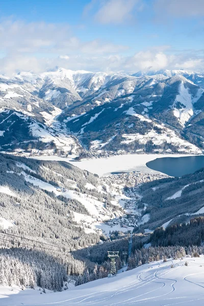 Ski resort zell am finns. Österrike — Stockfoto