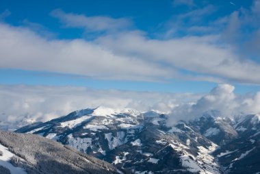 dağ manzarası. Zell am bakın. Avusturya