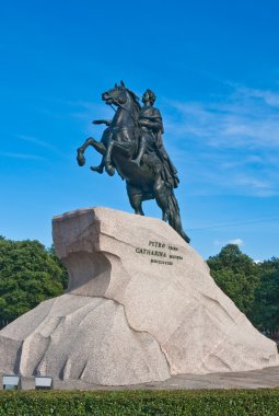 Monument to Peter I in St-Petersburg, Russia clipart