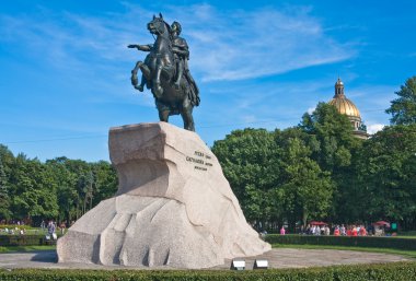 Monument to Peter I in St-Petersburg, Russia clipart