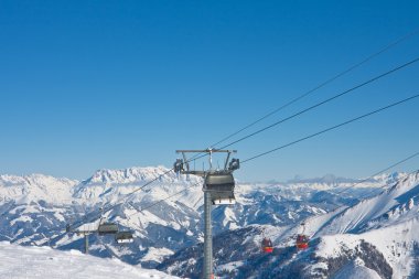 Kaprun kitzsteinhorn buzul Kayak Merkezi. Avusturya