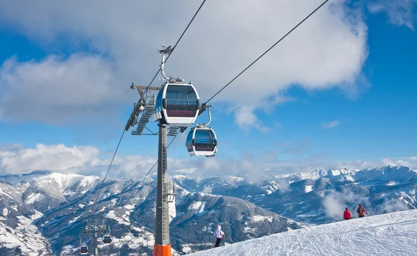Ośrodek narciarski zell am Zobacz. Austria — Zdjęcie stockowe