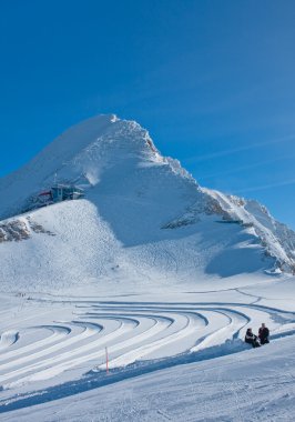 Kaprun kitzsteinhorn buzul Kayak Merkezi. Avusturya