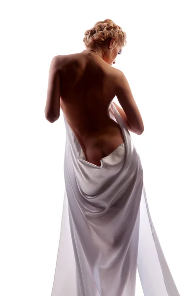 Kobieta na białym tle — Zdjęcie stockowe