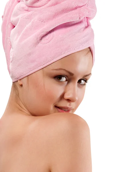 Young woman after washing — Stock Photo, Image