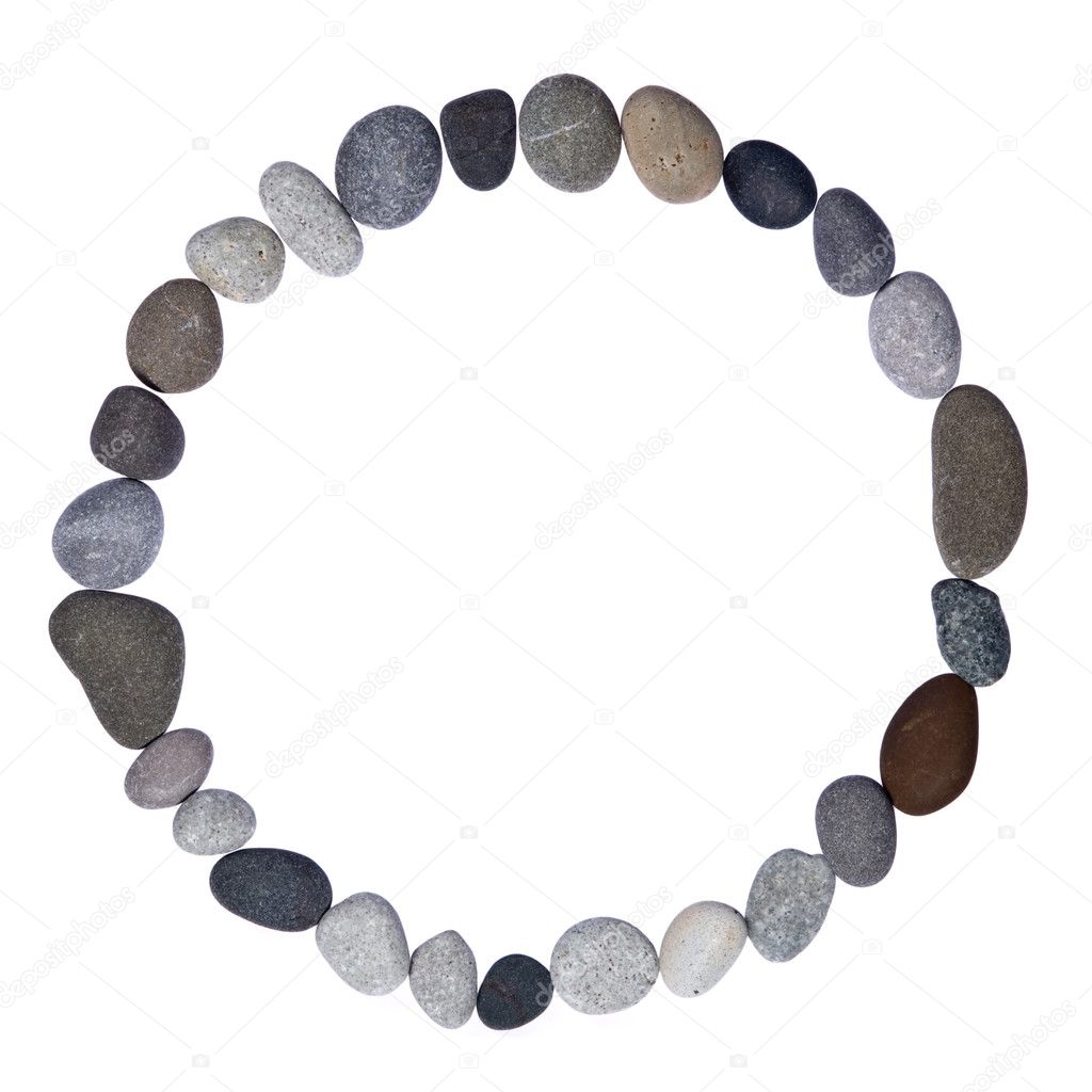 Sign letters of sea stones