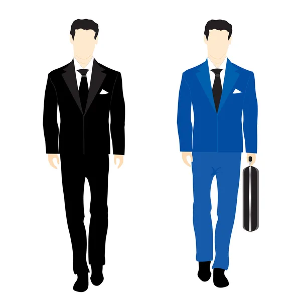 Σιλουέτες των επιχειρήσεων το κοστούμι — Διανυσματικό Αρχείο