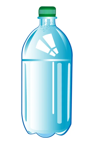 水入りペットボトル — ストックベクタ